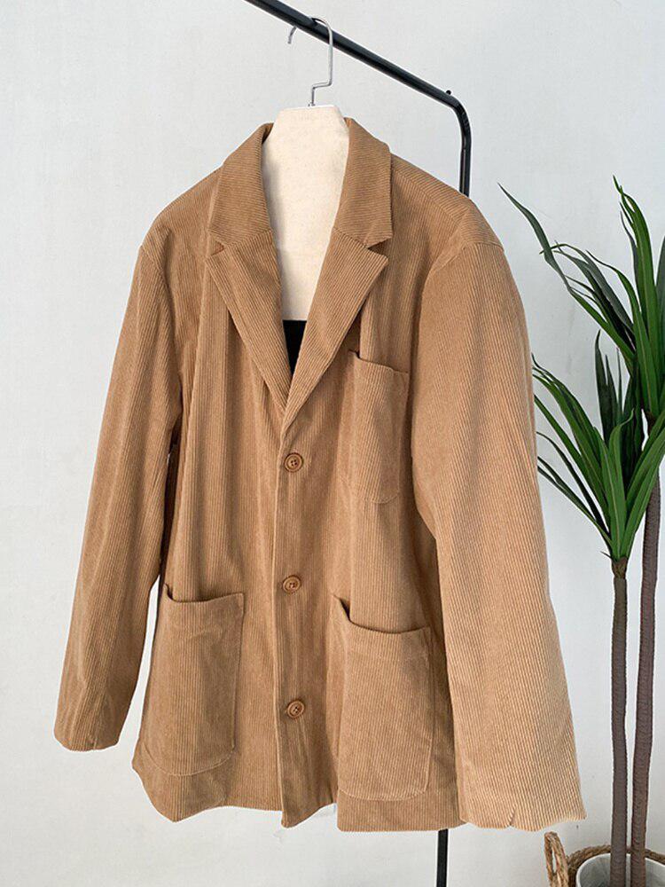 Stylish Work Outfits, Outfit Summer Ideas Dark Academia Corduroy Long Jacket Stylish Work Outfits, Outfit Summer Ideas Dark Academia Corduroy Long Jacket