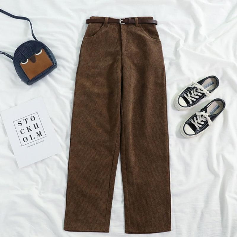 Stylish Work Outfits, Outfit Summer Ideas Dark Academia Corduroy Pants