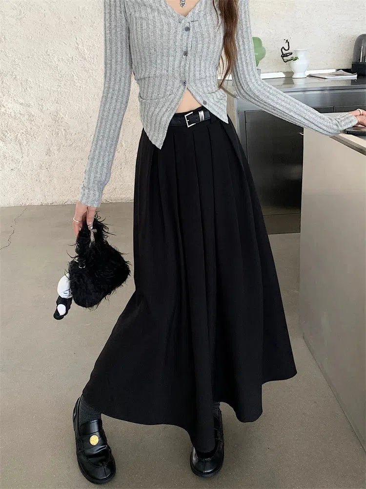 Stylish Work Outfits, Outfit Summer Ideas Dark Academia Midi Skirt Stylish Work Outfits, Outfit Summer Ideas Dark Academia Midi Skirt