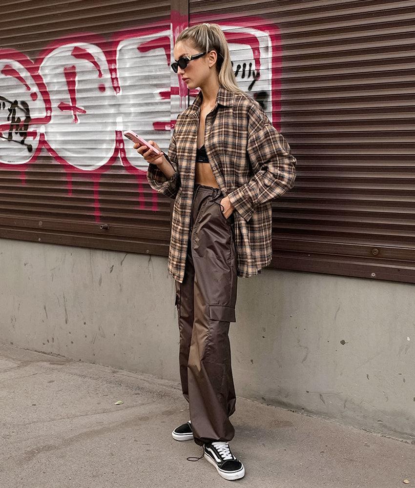 Stylish Work Outfits, Outfit Summer Ideas Dark Academia Plaid Shirt Stylish Work Outfits, Outfit Summer Ideas Dark Academia Plaid Shirt