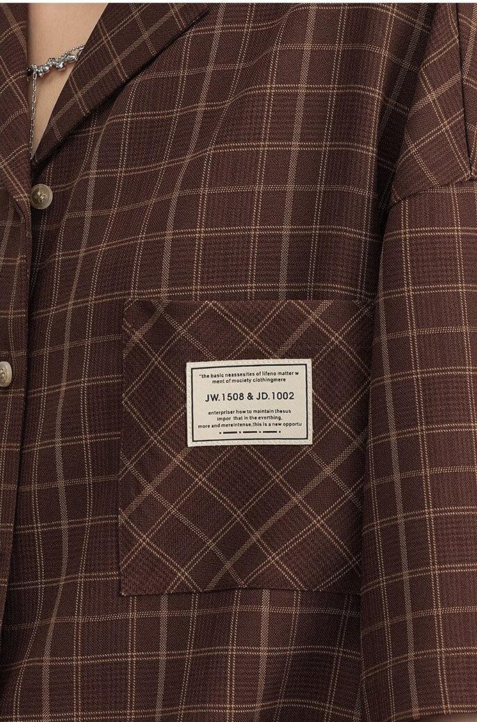 Stylish Work Outfits, Outfit Summer Ideas Dark Academia V-Neck Plaid Shirt Stylish Work Outfits, Outfit Summer Ideas Dark Academia V-Neck Plaid Shirt