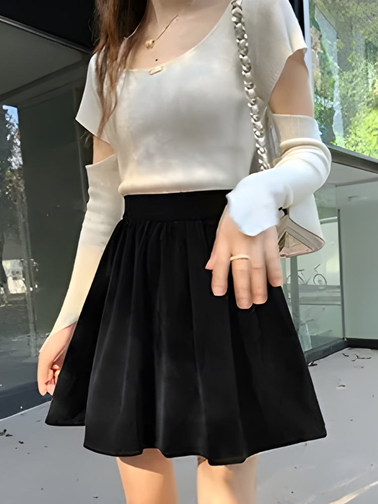 Stylish Work Outfits, Outfit Summer Ideas Dark Academia Velvet Mini Skirt Stylish Work Outfits, Outfit Summer Ideas Dark Academia Velvet Mini Skirt