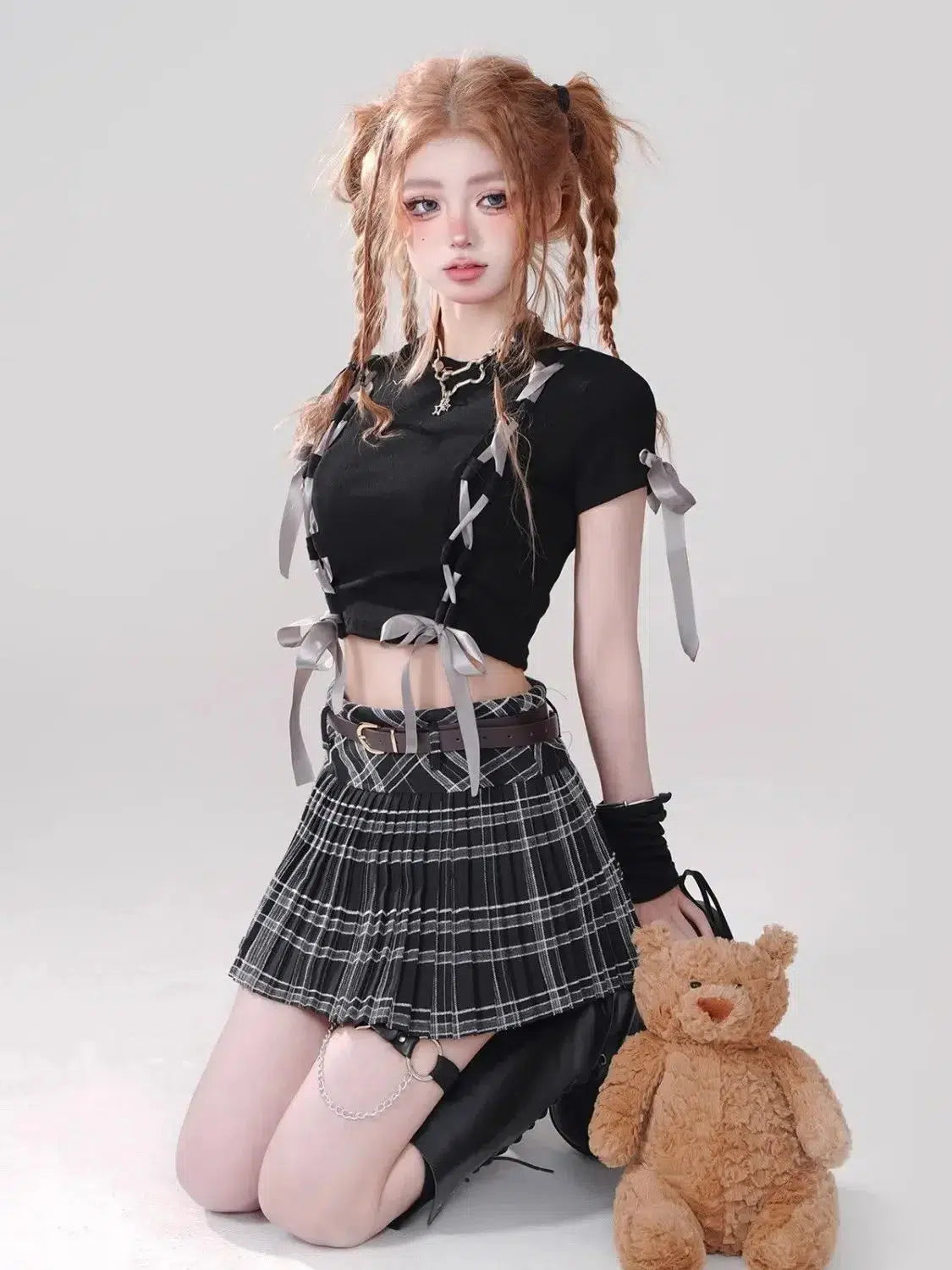 Stylish Work Outfits, Outfit Summer Ideas Dark Coquette Crop Top Stylish Work Outfits, Outfit Summer Ideas Dark Coquette Crop Top