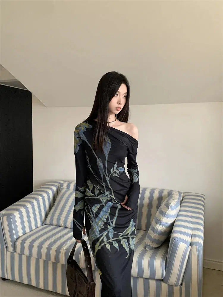 Stylish Work Outfits, Outfit Summer Ideas Dark Fairy One Shoulder Maxi Dress Stylish Work Outfits, Outfit Summer Ideas Dark Fairy One Shoulder Maxi Dress