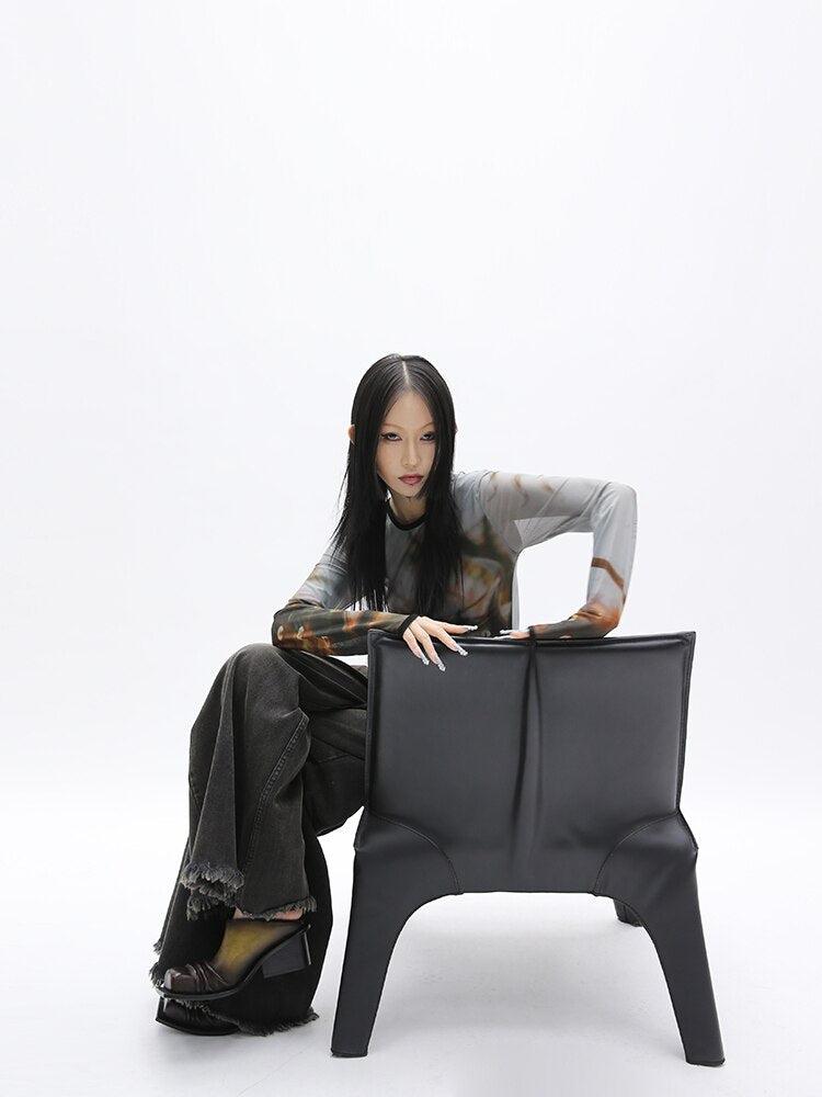 Stylish Work Outfits, Outfit Summer Ideas Dark Wash Distressed Wide Leg Jeans Stylish Work Outfits, Outfit Summer Ideas Dark Wash Distressed Wide Leg Jeans