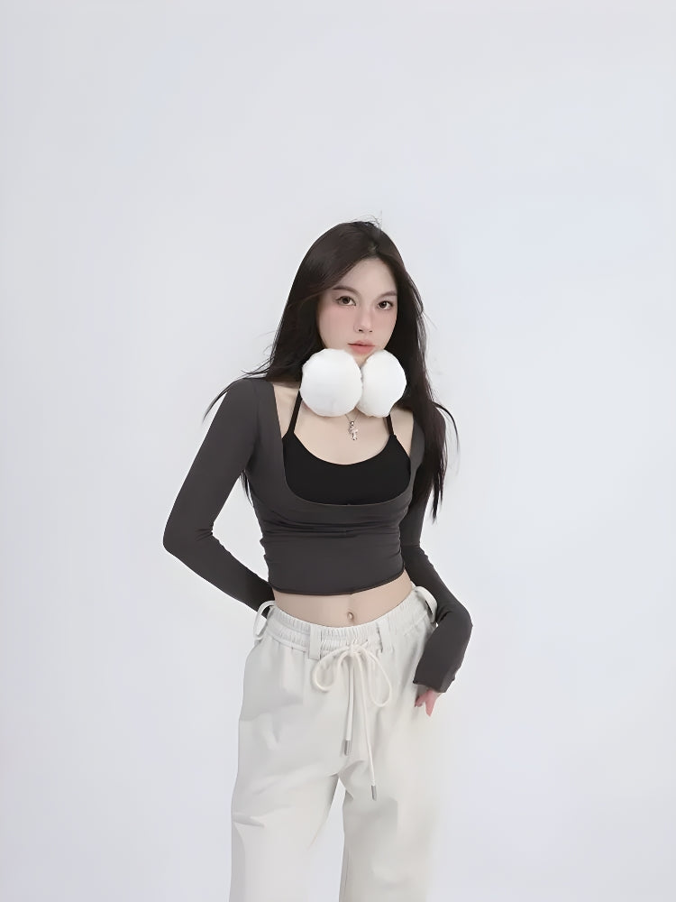 Stylish Work Outfits, Outfit Summer Ideas Deep Scoop Neck Two Piece Set Top Stylish Work Outfits, Outfit Summer Ideas Deep Scoop Neck Two Piece Set Top