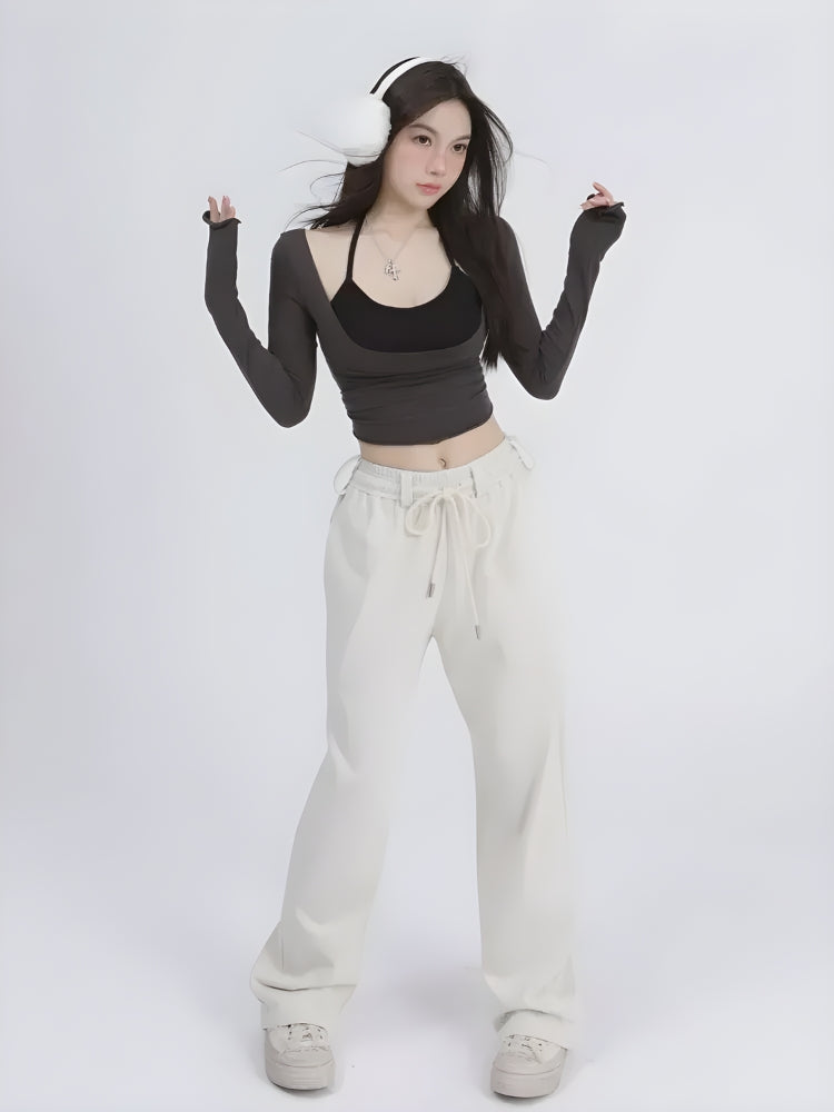 Stylish Work Outfits, Outfit Summer Ideas Deep Scoop Neck Two Piece Set Top Stylish Work Outfits, Outfit Summer Ideas Deep Scoop Neck Two Piece Set Top