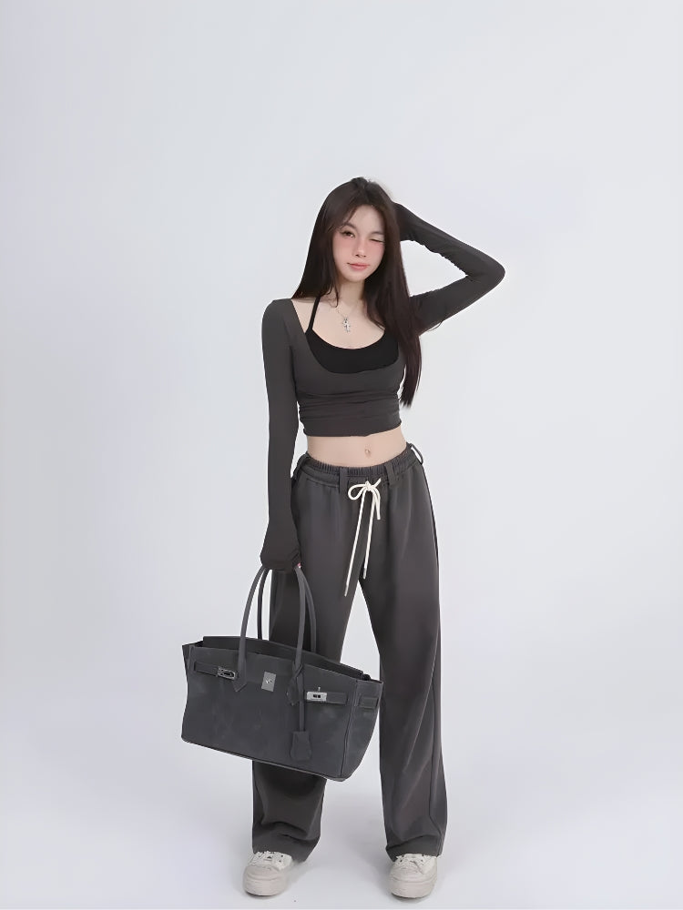 Stylish Work Outfits, Outfit Summer Ideas Deep Scoop Neck Two Piece Set Top Stylish Work Outfits, Outfit Summer Ideas Deep Scoop Neck Two Piece Set Top