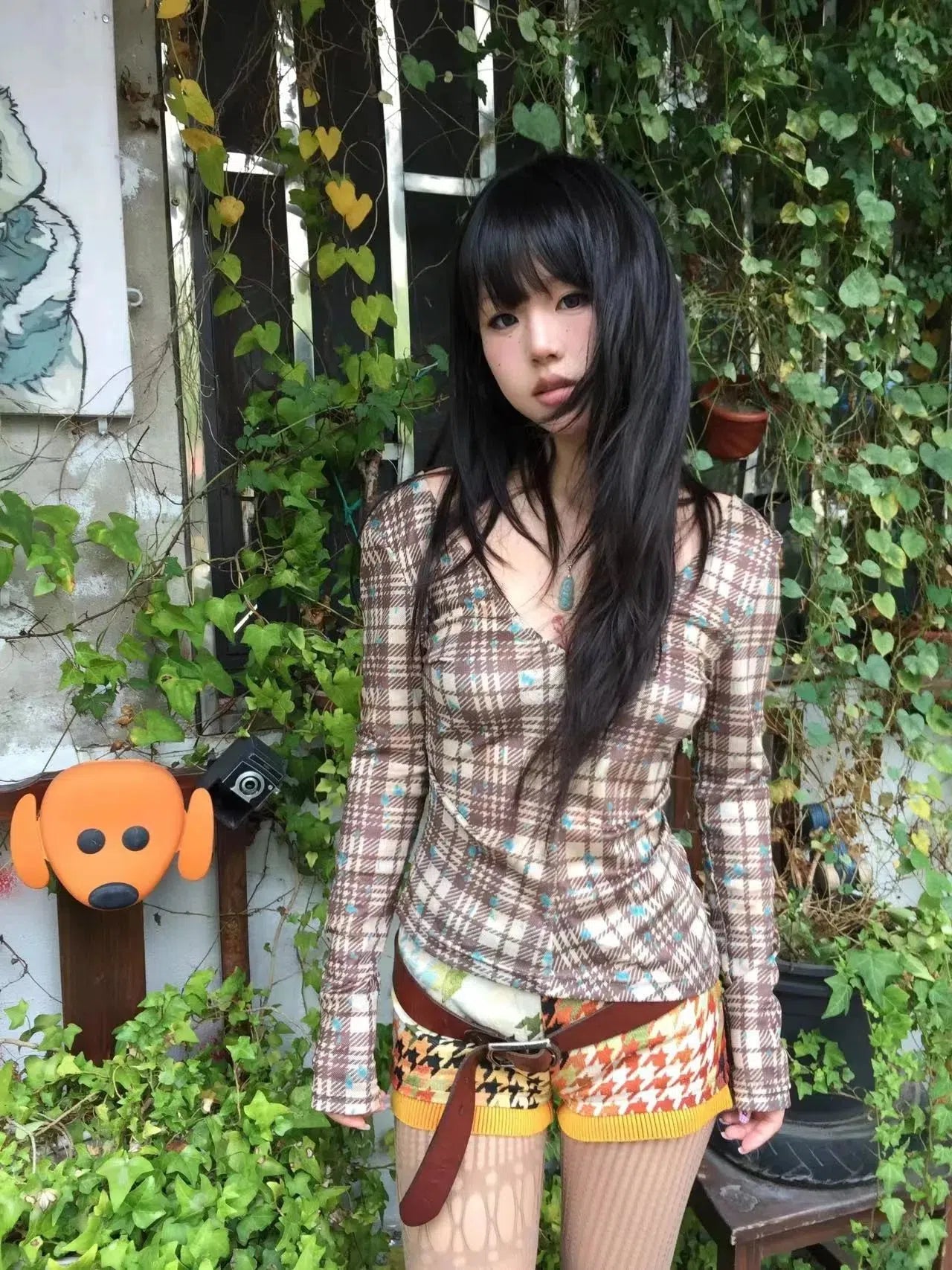 Stylish Work Outfits, Outfit Summer Ideas Deep V Neck Plaid Top Stylish Work Outfits, Outfit Summer Ideas Deep V Neck Plaid Top