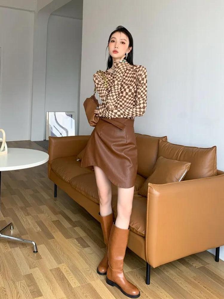 Stylish Work Outfits, Outfit Summer Ideas Deformed Checked Top