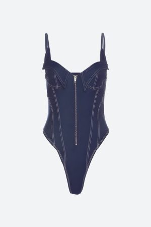 Stylish Work Outfits, Outfit Summer Ideas Denim Bodysuit