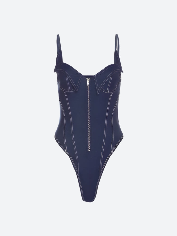 Stylish Work Outfits, Outfit Summer Ideas Denim Bodysuit Stylish Work Outfits, Outfit Summer Ideas Denim Bodysuit