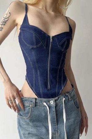 Stylish Work Outfits, Outfit Summer Ideas Denim Bodysuit