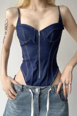 Stylish Work Outfits, Outfit Summer Ideas Denim Bodysuit