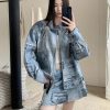 Stylish Work Outfits, Outfit Summer Ideas Denim Jacket & Mini Skirt Two Piece Set