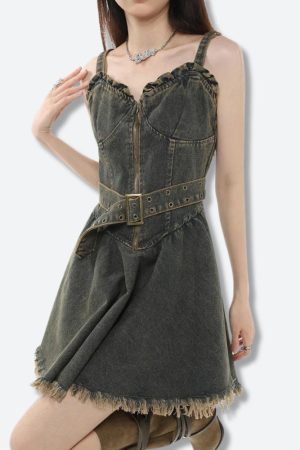 Stylish Work Outfits, Outfit Summer Ideas Denim Mini Dress