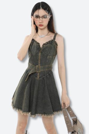 Stylish Work Outfits, Outfit Summer Ideas Denim Mini Dress