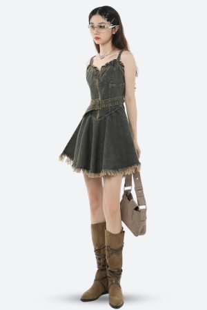 Stylish Work Outfits, Outfit Summer Ideas Denim Mini Dress