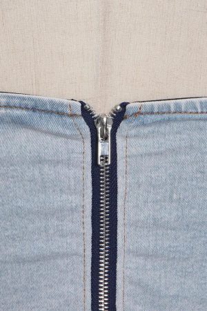 Stylish Work Outfits, Outfit Summer Ideas Denim Top & Pants Two Piece Set