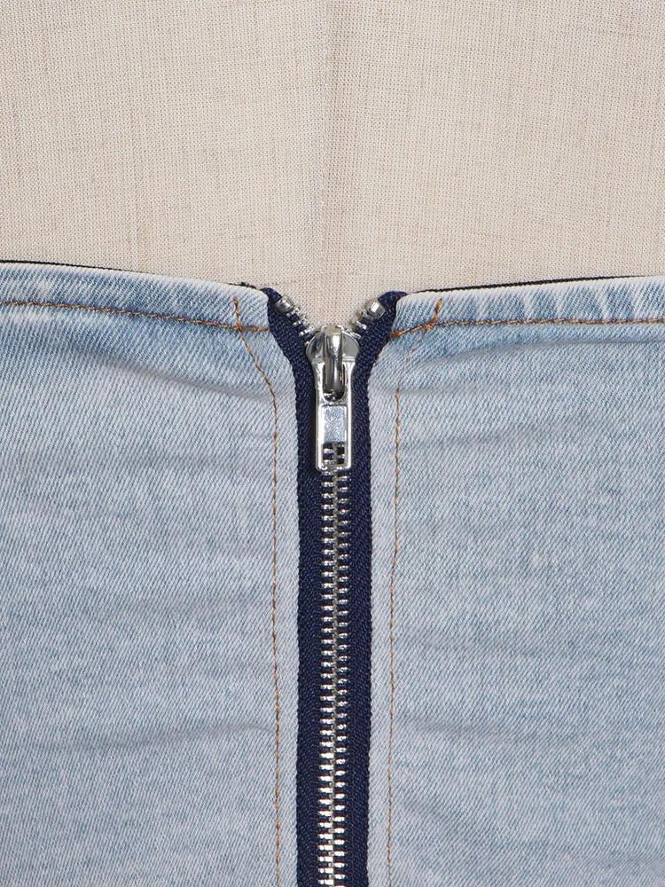 Stylish Work Outfits, Outfit Summer Ideas Denim Top & Pants Two Piece Set Stylish Work Outfits, Outfit Summer Ideas Denim Top & Pants Two Piece Set