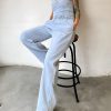 Stylish Work Outfits, Outfit Summer Ideas Denim Top & Pants Two Piece Set