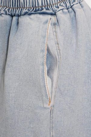 Stylish Work Outfits, Outfit Summer Ideas Denim Top & Pants Two Piece Set