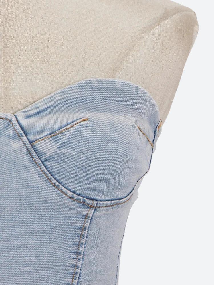 Stylish Work Outfits, Outfit Summer Ideas Denim Top & Pants Two Piece Set Stylish Work Outfits, Outfit Summer Ideas Denim Top & Pants Two Piece Set