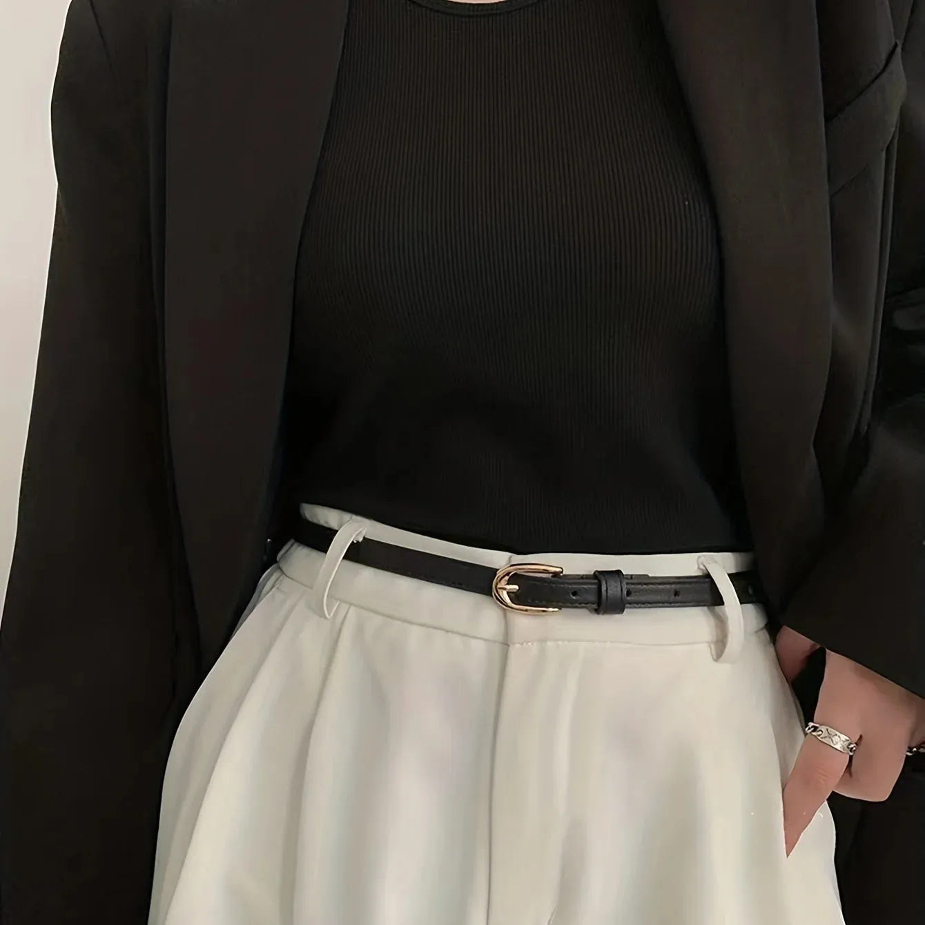 Stylish Work Outfits, Outfit Summer Ideas Detachable Faux Leather Belt Stylish Work Outfits, Outfit Summer Ideas Detachable Faux Leather Belt