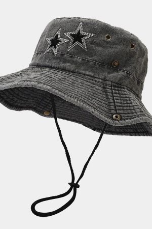 Stylish Work Outfits, Outfit Summer Ideas Disco Cowgirl Star Printed Denim Hat