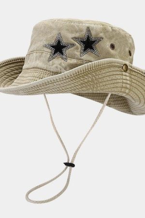 Stylish Work Outfits, Outfit Summer Ideas Disco Cowgirl Star Printed Denim Hat