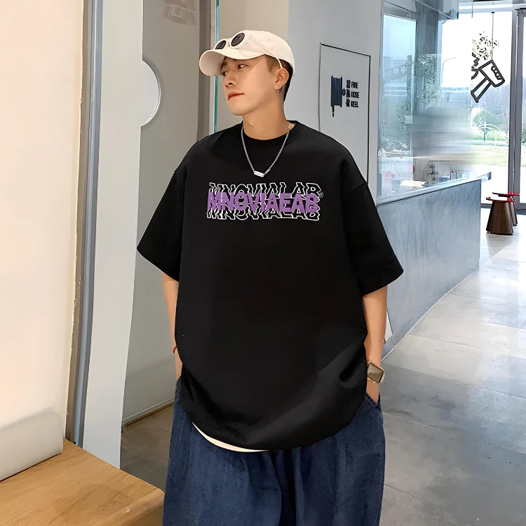 Stylish Work Outfits, Outfit Summer Ideas Distorted Text Graphic Tee Stylish Work Outfits, Outfit Summer Ideas Distorted Text Graphic Tee