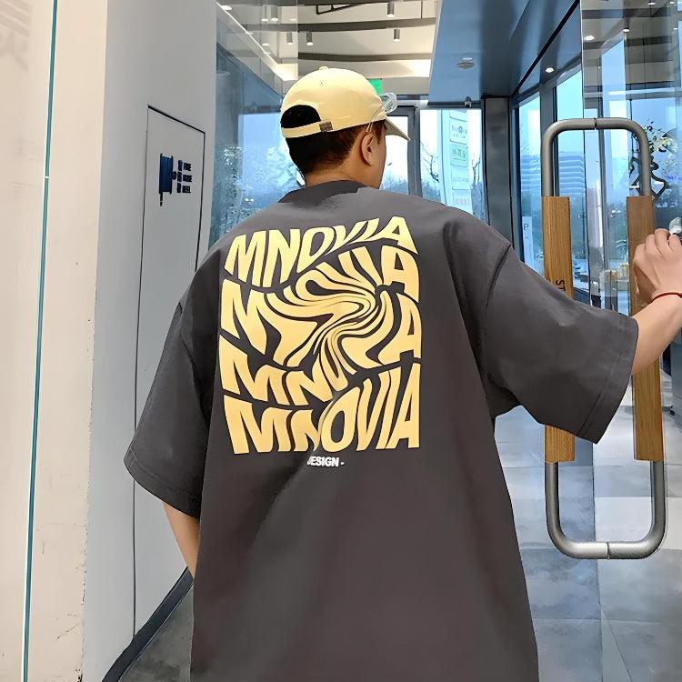 Stylish Work Outfits, Outfit Summer Ideas Distorted Text Graphic Tee