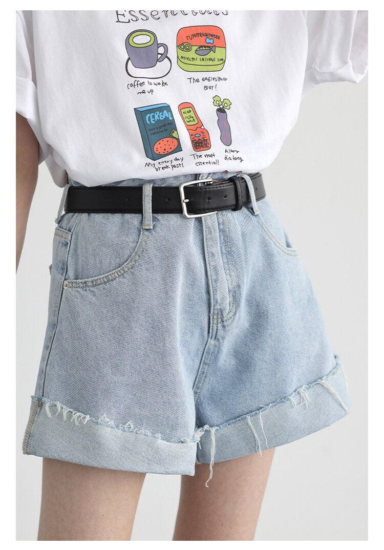 Stylish Work Outfits, Outfit Summer Ideas Distressed and Slit Jean Shorts Stylish Work Outfits, Outfit Summer Ideas Distressed and Slit Jean Shorts