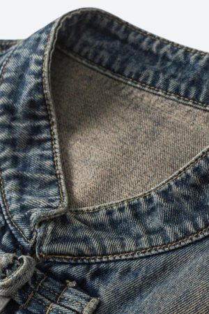 Stylish Work Outfits, Outfit Summer Ideas Distressed Denim Jacket