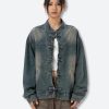 Stylish Work Outfits, Outfit Summer Ideas Distressed Denim Jacket