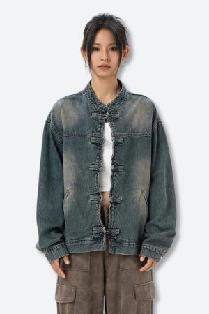 Stylish Work Outfits, Outfit Summer Ideas Distressed Denim Jacket