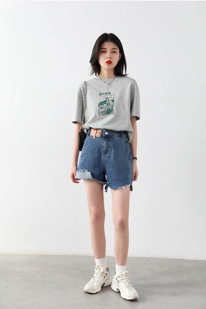Stylish Work Outfits, Outfit Summer Ideas Distressed Jean Shorts Stylish Work Outfits, Outfit Summer Ideas Distressed Jean Shorts