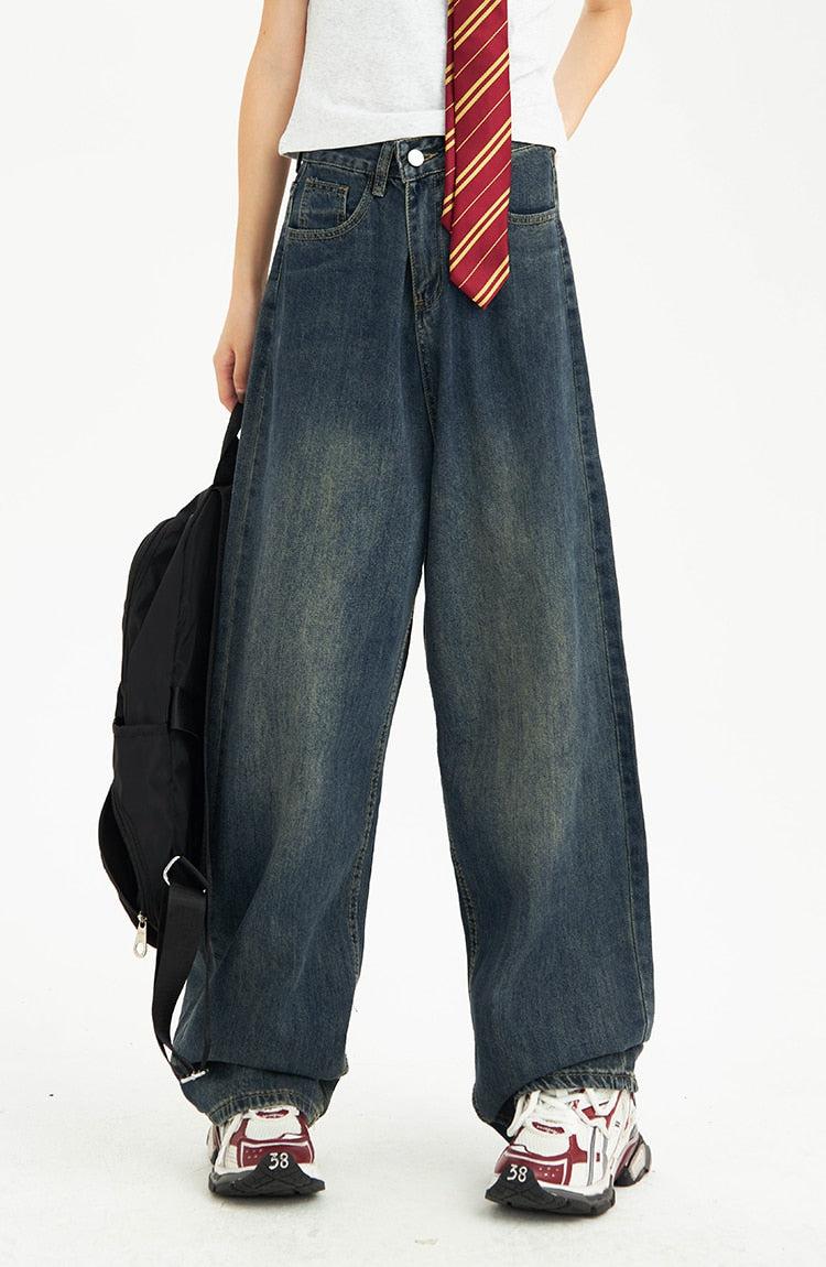 Stylish Work Outfits, Outfit Summer Ideas Distressed Pockets Wide Leg Baggy Jeans Stylish Work Outfits, Outfit Summer Ideas Distressed Pockets Wide Leg Baggy Jeans