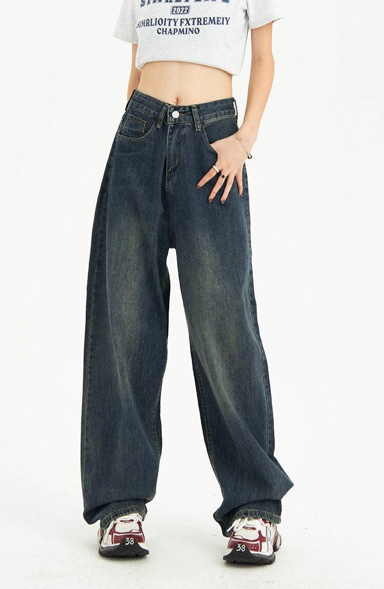 Stylish Work Outfits, Outfit Summer Ideas Distressed Pockets Wide Leg Baggy Jeans Stylish Work Outfits, Outfit Summer Ideas Distressed Pockets Wide Leg Baggy Jeans