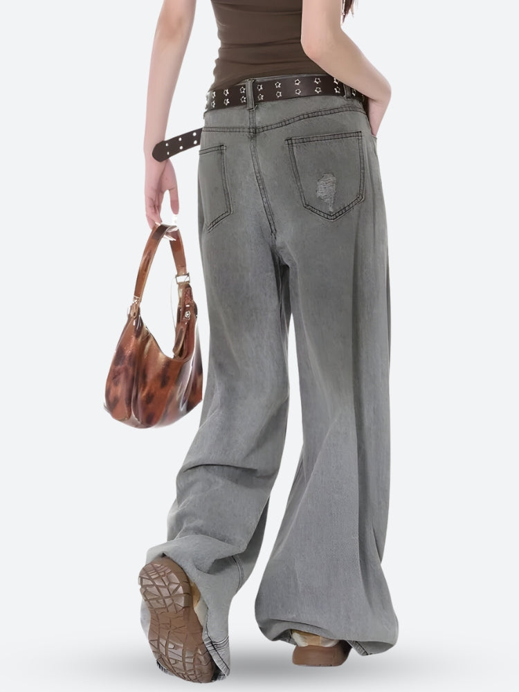 Stylish Work Outfits, Outfit Summer Ideas Distressed Wide Leg Jeans Stylish Work Outfits, Outfit Summer Ideas Distressed Wide Leg Jeans