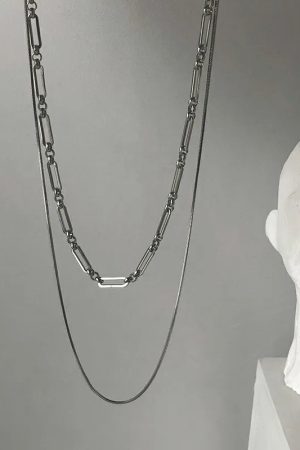 Stylish Work Outfits, Outfit Summer Ideas Double Chain Necklace