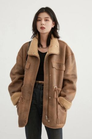 Stylish Work Outfits, Outfit Summer Ideas Double Faced Faux Leather Jacket