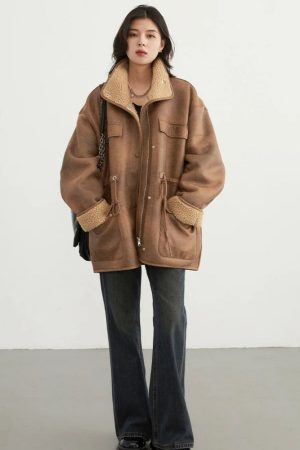 Stylish Work Outfits, Outfit Summer Ideas Double Faced Faux Leather Jacket