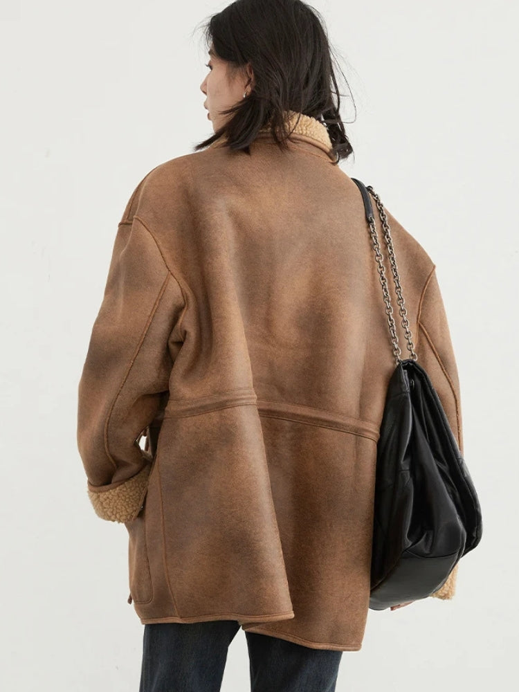 Stylish Work Outfits, Outfit Summer Ideas Double Faced Faux Leather Jacket Stylish Work Outfits, Outfit Summer Ideas Double Faced Faux Leather Jacket