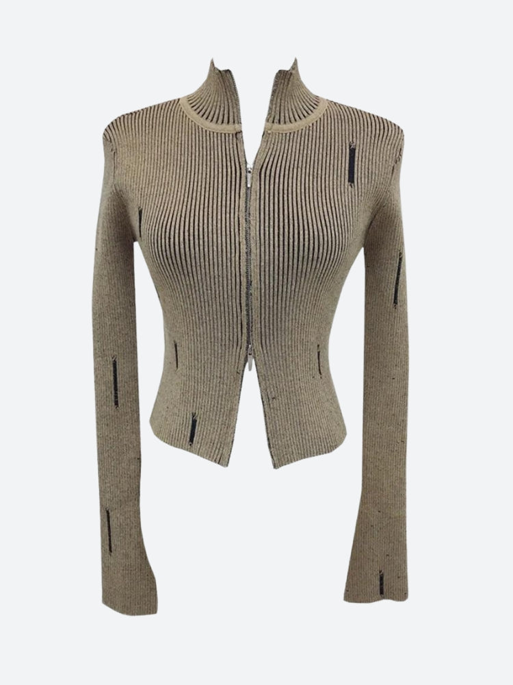 Stylish Work Outfits, Outfit Summer Ideas Double Zip-Up Distressed Corduroy Cardigan Stylish Work Outfits, Outfit Summer Ideas Double Zip-Up Distressed Corduroy Cardigan