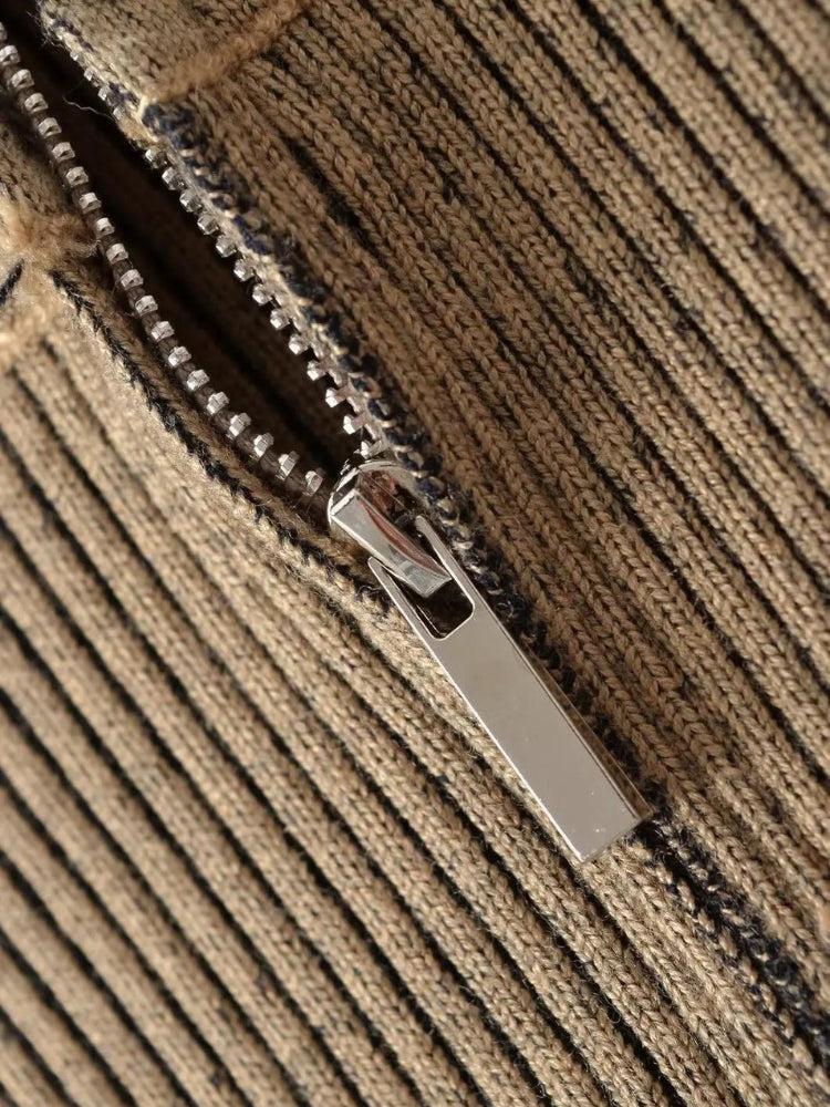 Stylish Work Outfits, Outfit Summer Ideas Double Zip-Up Distressed Corduroy Cardigan Stylish Work Outfits, Outfit Summer Ideas Double Zip-Up Distressed Corduroy Cardigan