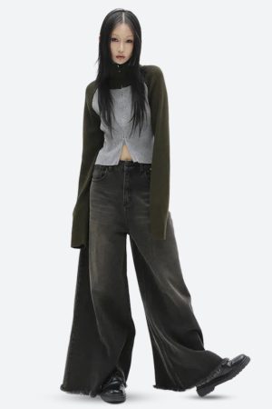 Stylish Work Outfits, Outfit Summer Ideas Double Zip-Up Ribbed Cardigan