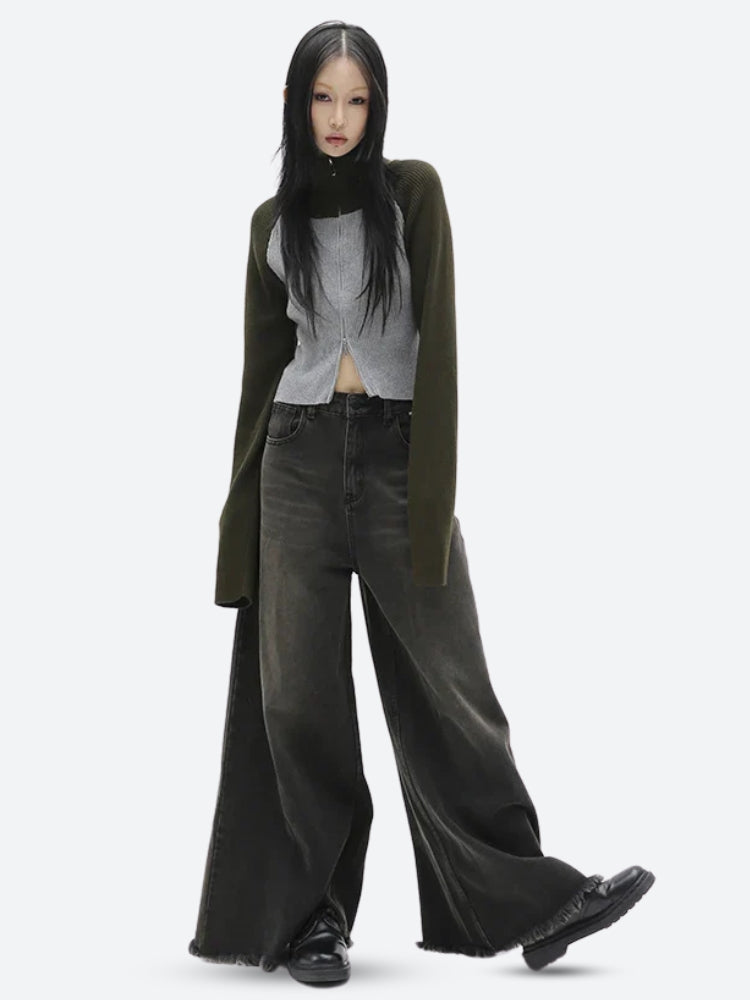 Stylish Work Outfits, Outfit Summer Ideas Double Zip-Up Ribbed Cardigan Stylish Work Outfits, Outfit Summer Ideas Double Zip-Up Ribbed Cardigan