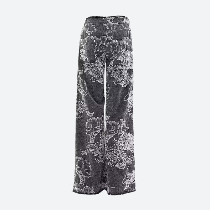 Stylish Work Outfits, Outfit Summer Ideas Dragon Printed Jeans Stylish Work Outfits, Outfit Summer Ideas Dragon Printed Jeans