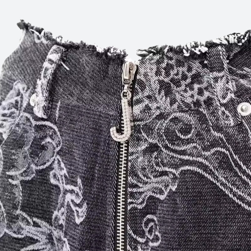 Stylish Work Outfits, Outfit Summer Ideas Dragon Printed Jeans Stylish Work Outfits, Outfit Summer Ideas Dragon Printed Jeans